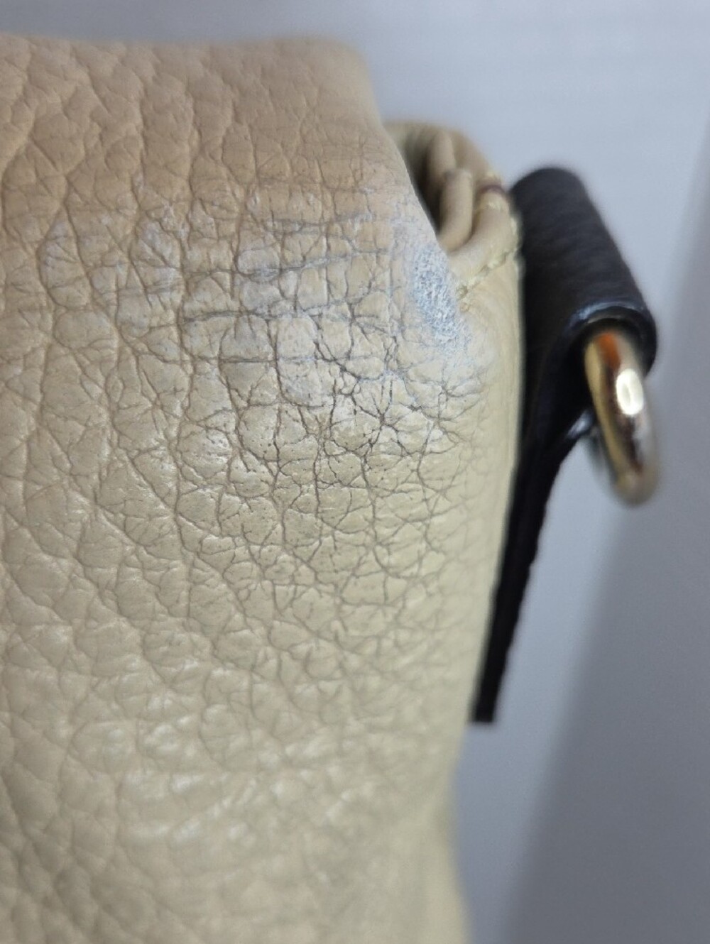 kate spade Two-Tone Cream and Black Leather Satchel - Picture 7 of 13